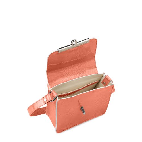 Interior geantă Venus Mini din piele naturală roz flamingo