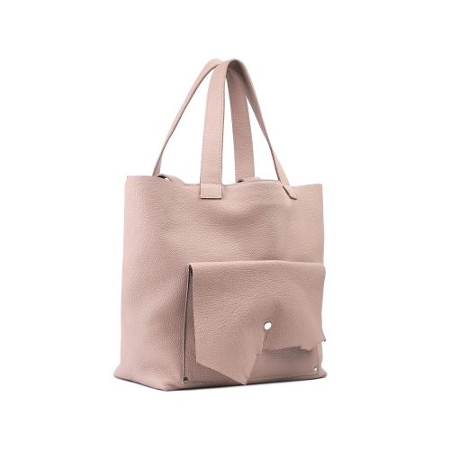 Alternative view of Geantă din piele naturală roz pudrat The Shopper