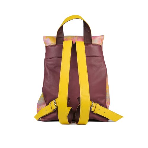 Rucsac din piele naturala Summer Bird Koja, vedere din spate