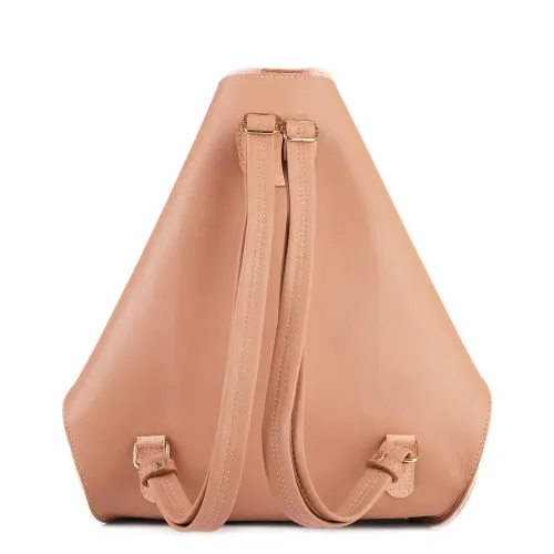 Rucsac piele naturala pattern piton roz pal Pyra