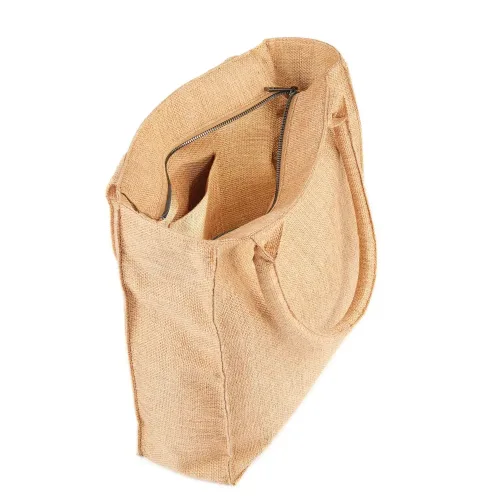 Interior geantă Gaia Province din pânză, detaliu fermoar