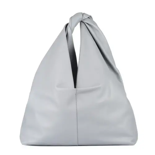 Geanta din piele gri moale Cloud