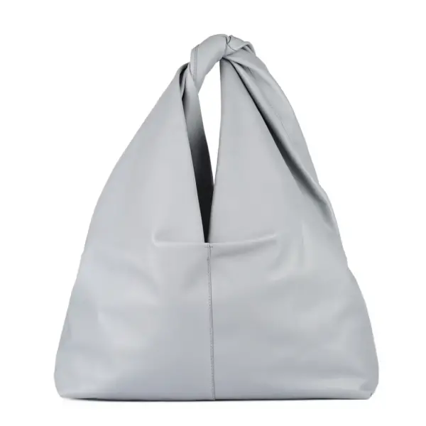 Geanta din piele gri moale Cloud