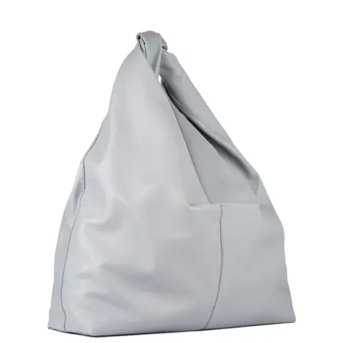 Geanta din piele gri moale Cloud