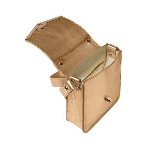 Interior geantă Venus Mini din piele naturală aurie