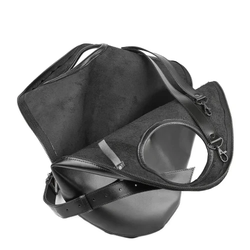 Interior geantă Full Moon din piele naturală neagră