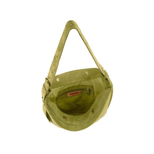 Interior geantă Nuna Mini verde olive, compartiment principal și buzunare