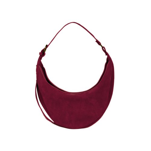 Geantă din piele întoarsă burgundy Nuna Mini, vedere frontală