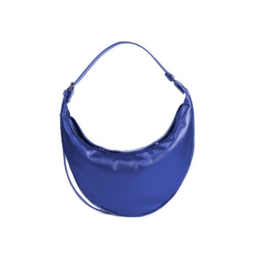 Geantă Nuna Mini din piele naturală albastră, cadru frontal