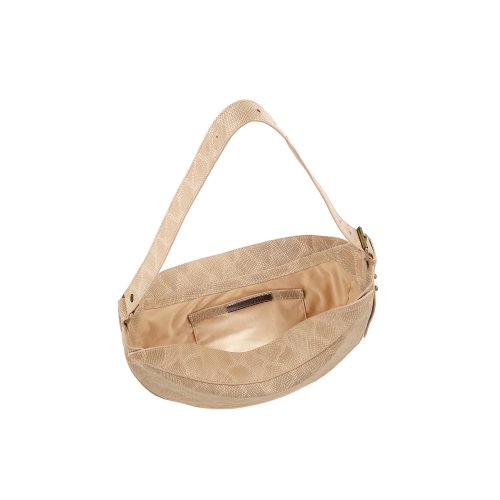 Geantă Nuna Mini din piele naturală croco bej, interior cu compartiment principal