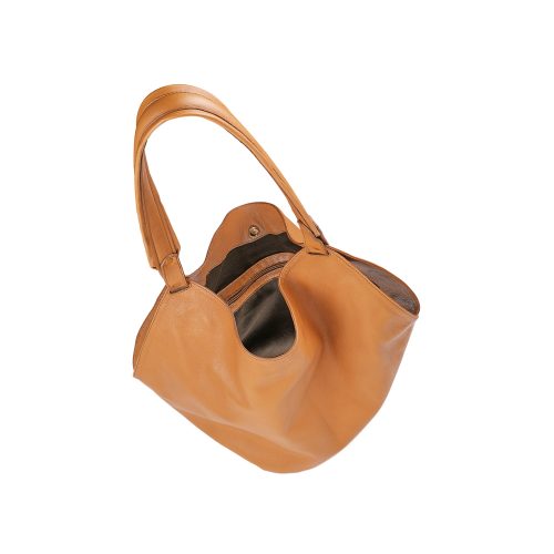 Interior geantă Thesa din piele naturală cognac