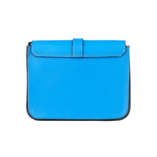 Geantă din piele naturală bleu royal Aleya Mini, vedere din spate