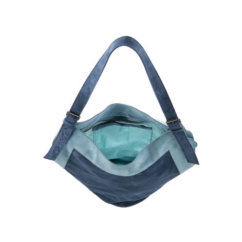 Interior geantă Thesa din piele întoarsă bleumarin