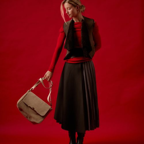 Alternative view of Geantă din piele întoarsă nude Venus Maxi