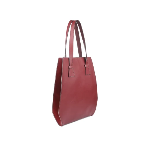 Geantă din piele naturală burgundy Blake, vedere laterală