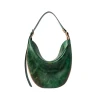 Geantă de umăr din piele naturală verde Oak Forest, Nuna Large, vedere frontală