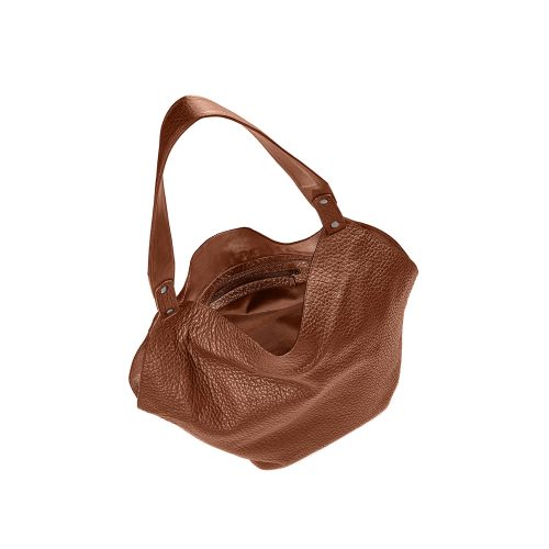 Interior geantă Thesa din piele naturală maro-cognac