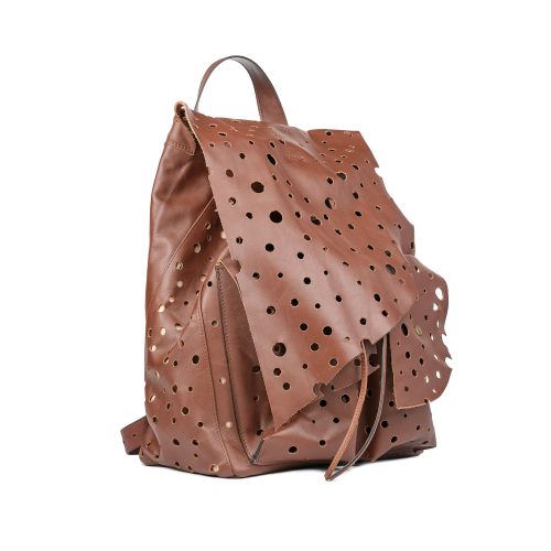 Alternative view of Rucsac din piele naturală tobacco Earth