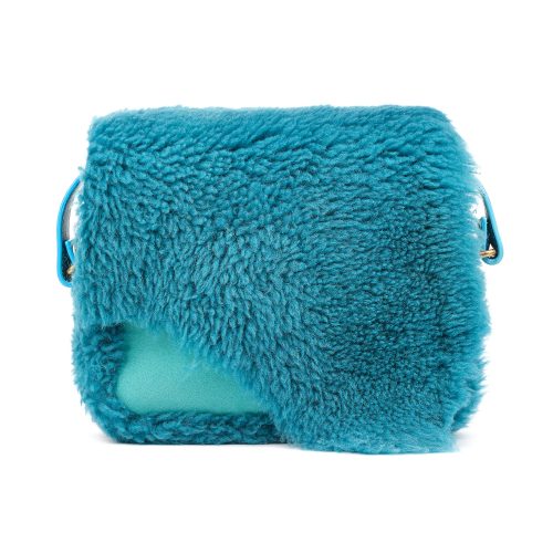 Geantă din piele naturală turcoaz Nina Maxi