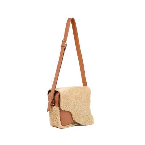 Alternative view of Geantă din piele naturală cognac Nina Maxi