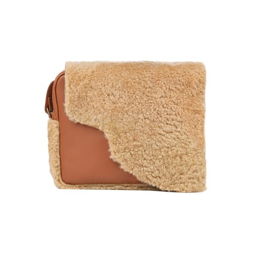 Geantă din piele naturală cognac Nina Mini