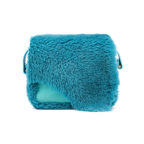 Geantă din piele naturală turcoaz Nina Mini