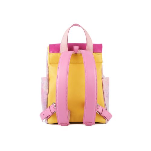 Rucsac din piele naturala Pink Sorbet Koja Mini, vedere din spate