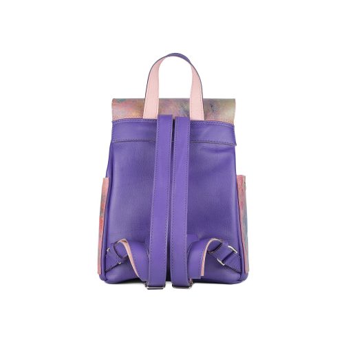 Rucsac din piele naturala Wild Orchid Koja Mini, vedere din spate