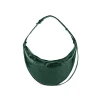 Geantă Nuna Mini din piele naturală verde smarald, vedere frontală