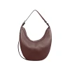 Geantă din piele naturală maro ciocolată Nuna Large, vedere frontala